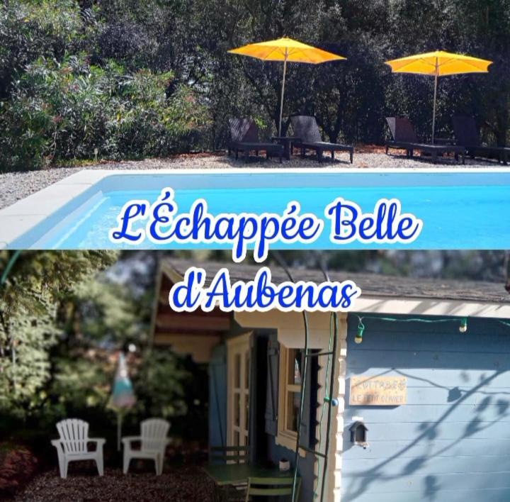 Chalet "Le Petit Olivier" Gites Appart 'Hotel L'Echappee Belle D'Aubenas Logement 2 Sur 3 Eksteriør billede